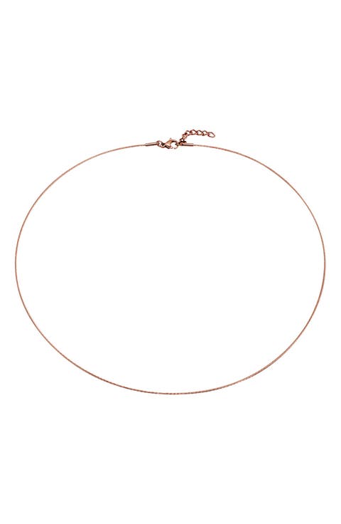 18k Rose Gold Plated Collar Necklace