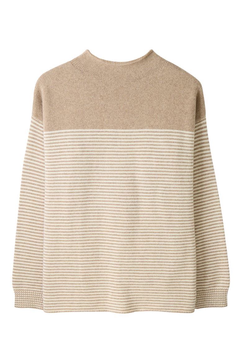 Felted Funnel Neck Sweater, Alternate, color, OATMEAL MICRO