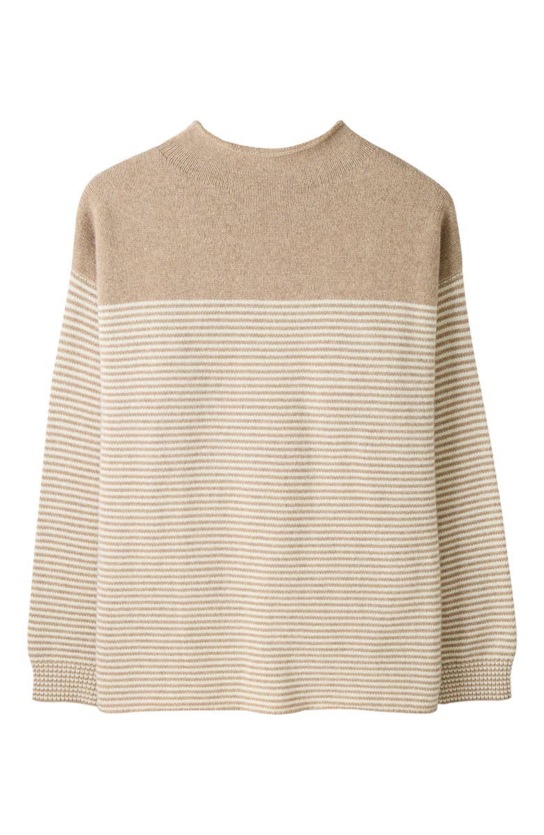 Celtic & Co. Felted Funnel Neck Sweater, Alternate, color, Oatmeal Micro