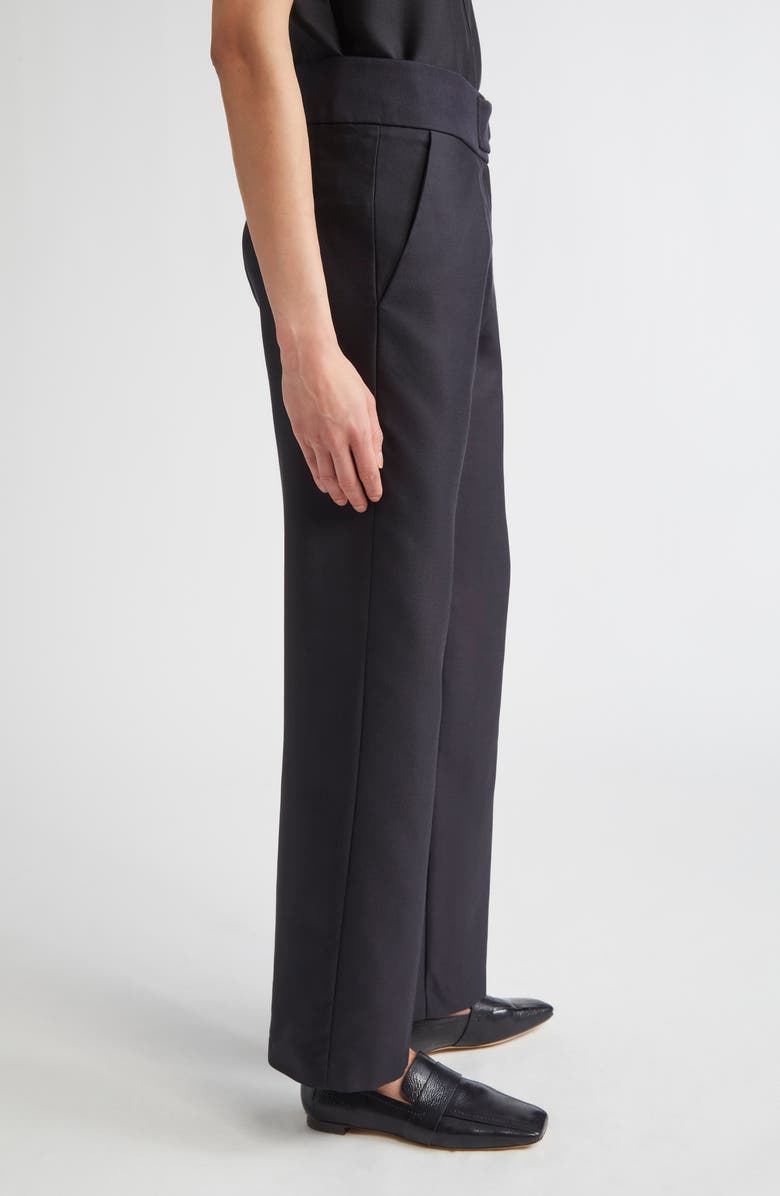 Brandon Maxwell The Phoenix Wool & Silk Mikado Pants, Alternate, color, Black