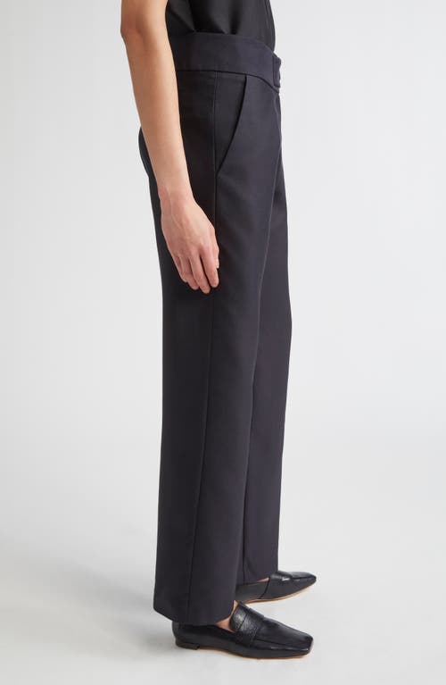 Brandon Maxwell The Phoenix Low-rise Wool-silk Mikado Barrel-leg Pants In Black
