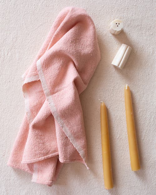 Kd Weave Hand Towel In Pink