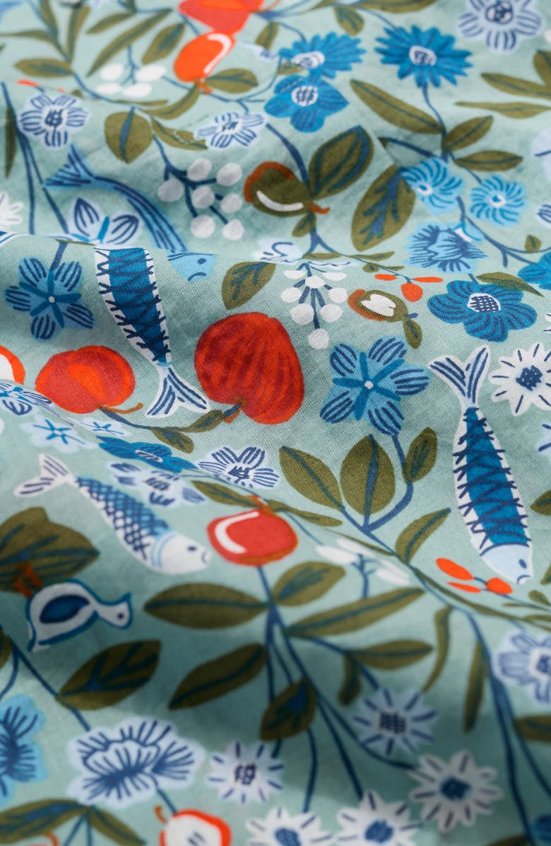 Seasalt Cornwall Watercolour Sketch Floral Print Woven Shirt, Alternate, color, Still Life Sea Holly