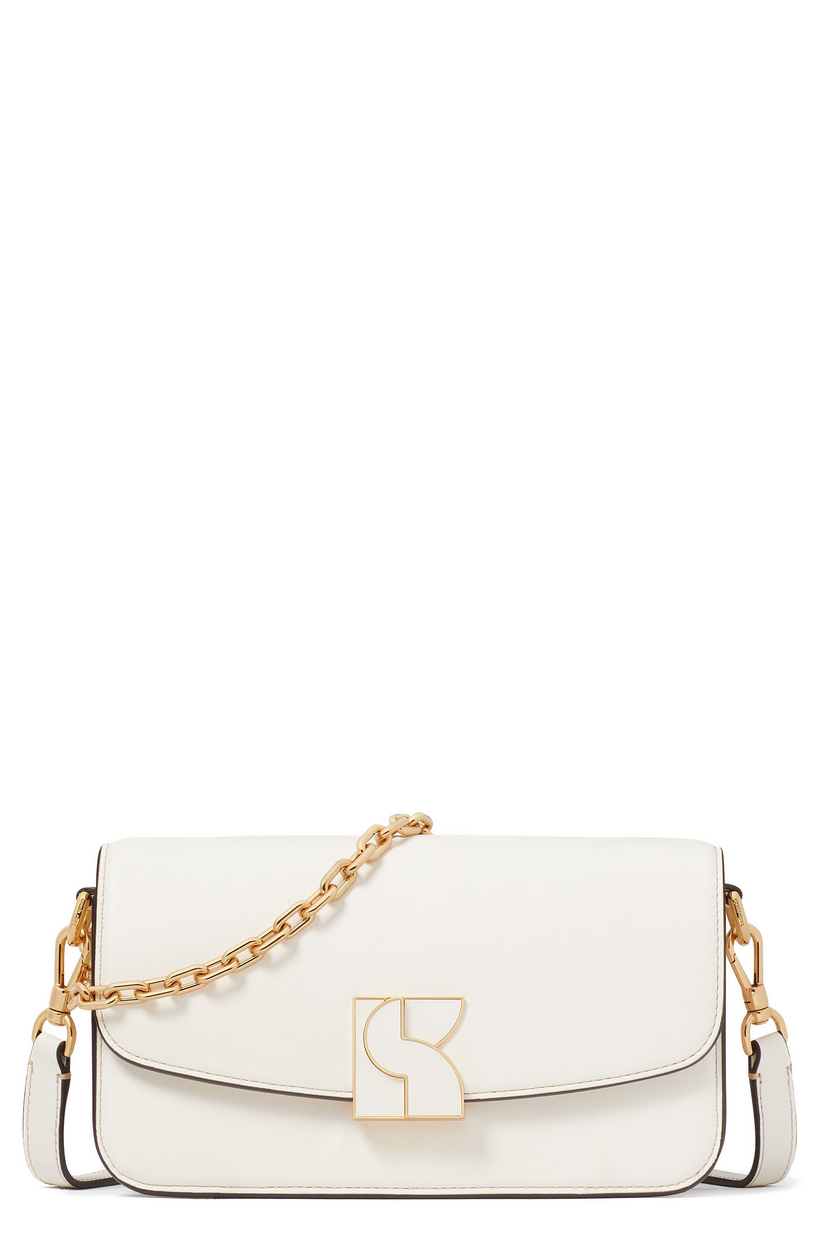 small dakota smooth leather crossbody bag, Main, color, CREAM