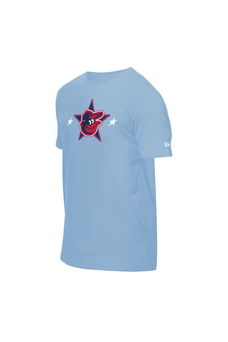 Men's New Era Light Blue Baltimore Orioles 2025 MLB All-Star Game Workout T-Shirt, Alternate, color, Light Blue