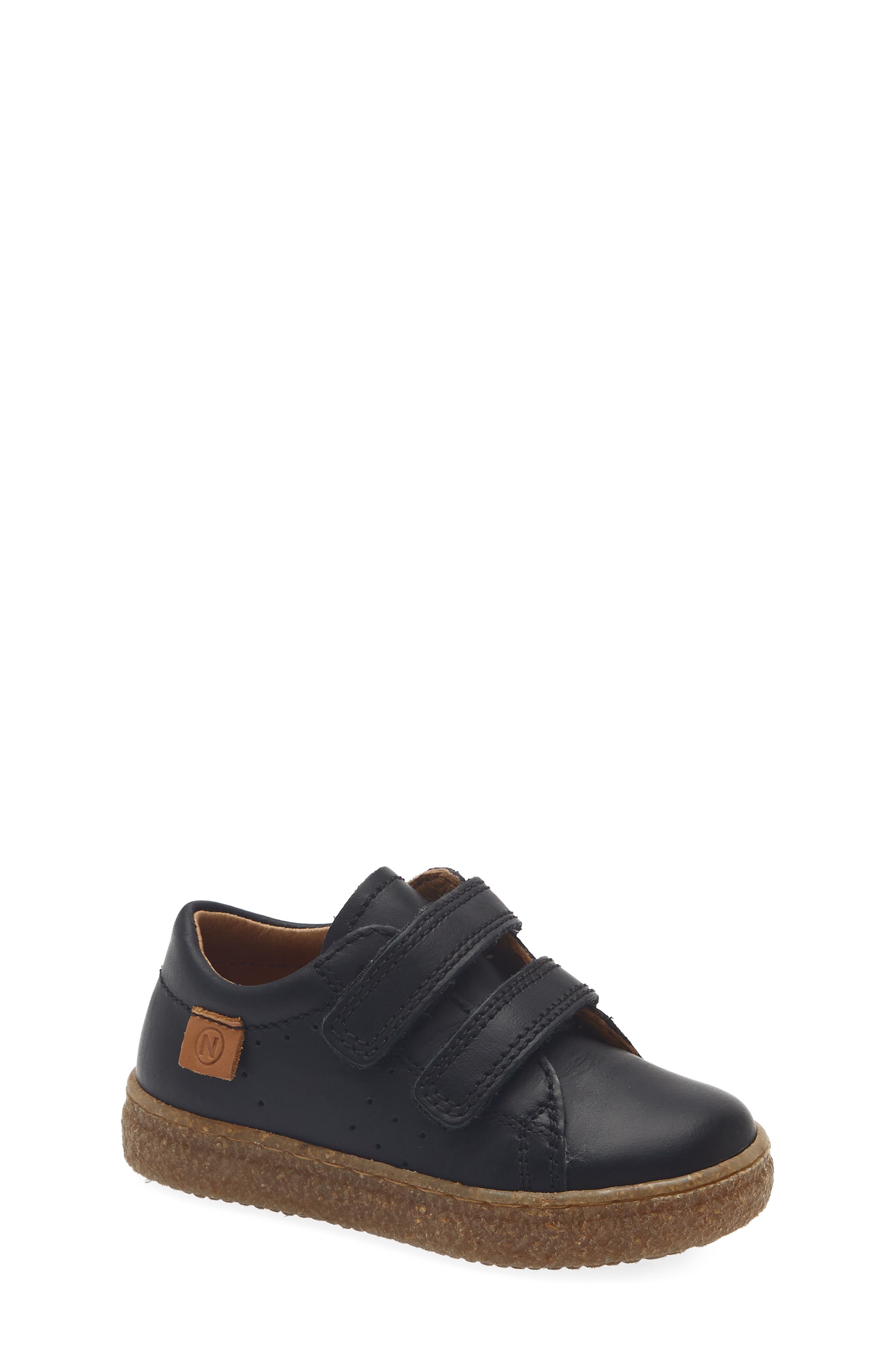 Kids' Carex Leather Sneaker, Main, color, BLACK