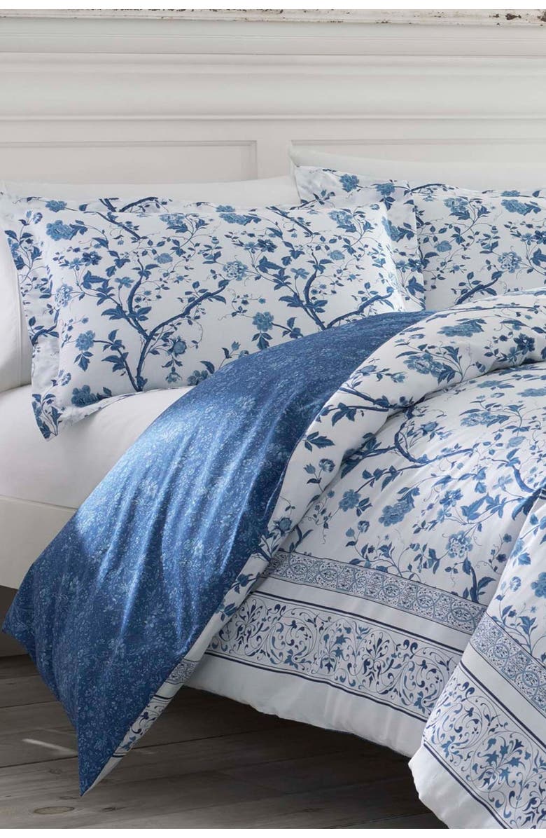 Laura Ashley Queen Comforter Set, Alternate, color, China Blue