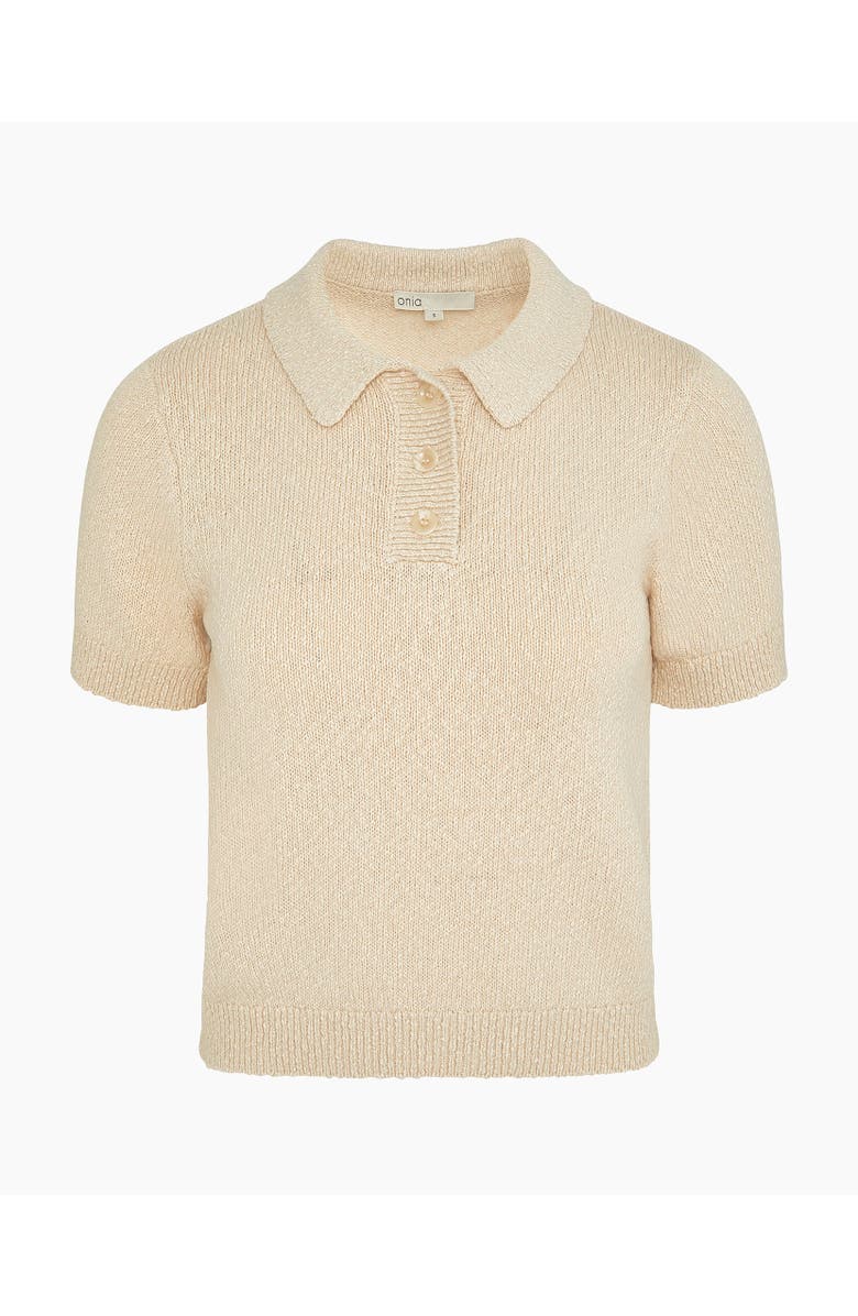 Onia Cotton Boucle Polo, Alternate, color, Natural