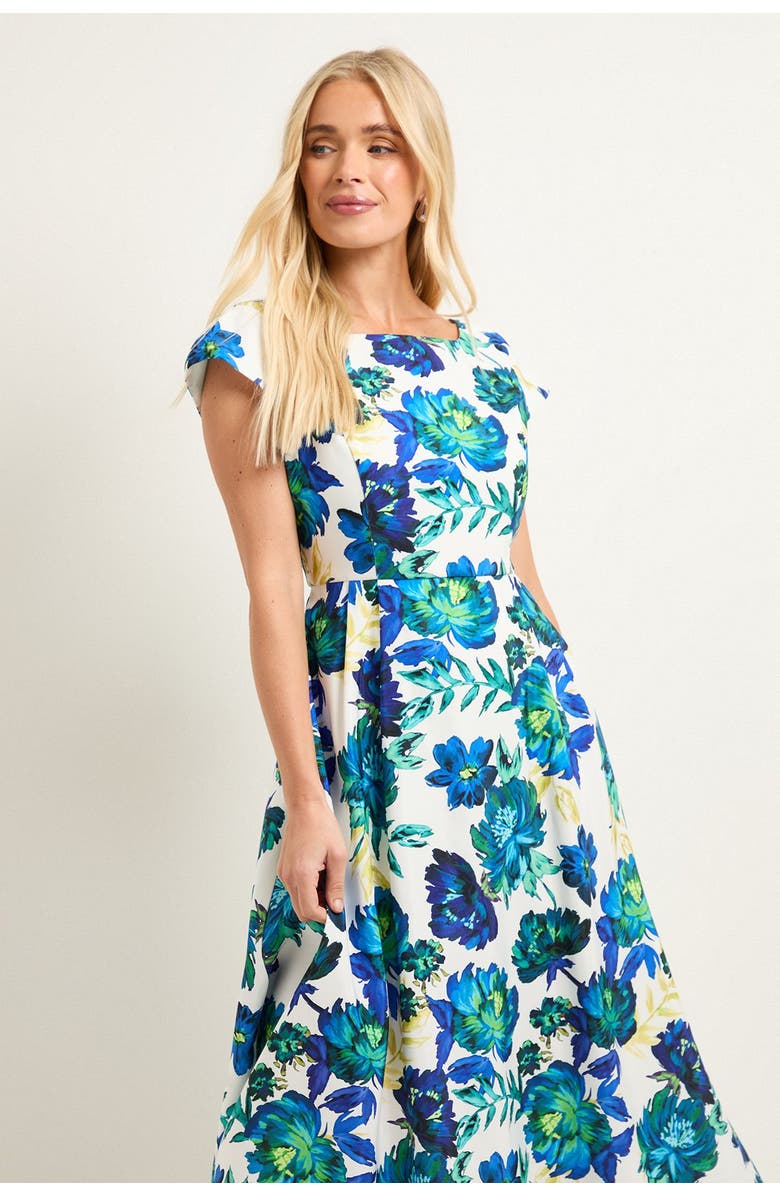 Wallis Ottoman Fit & Flare Midaxi Dress, Alternate, color, Ivory