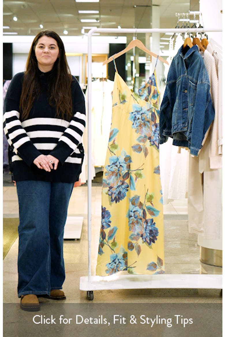 Wintour Floral Print Satin Dress video