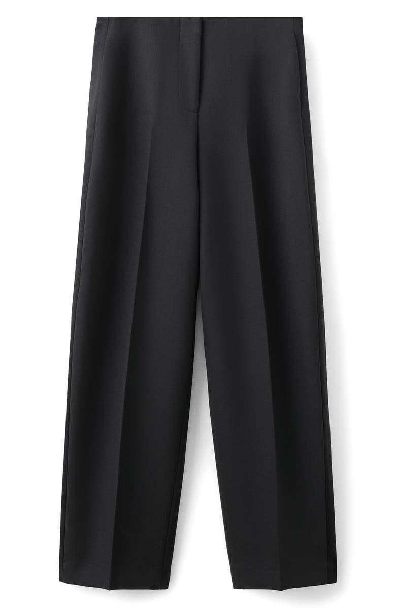 MANGO x Kaia Gerber Wool Blend Dress Pants, Main, color, Black