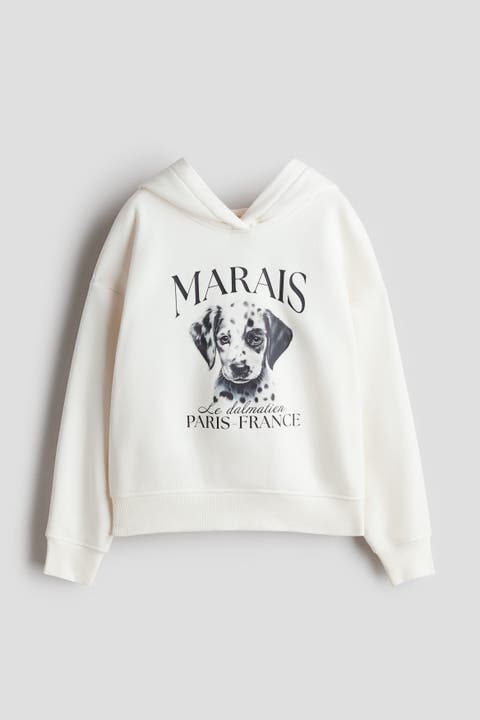 Oversized Motif-detail Hoodie