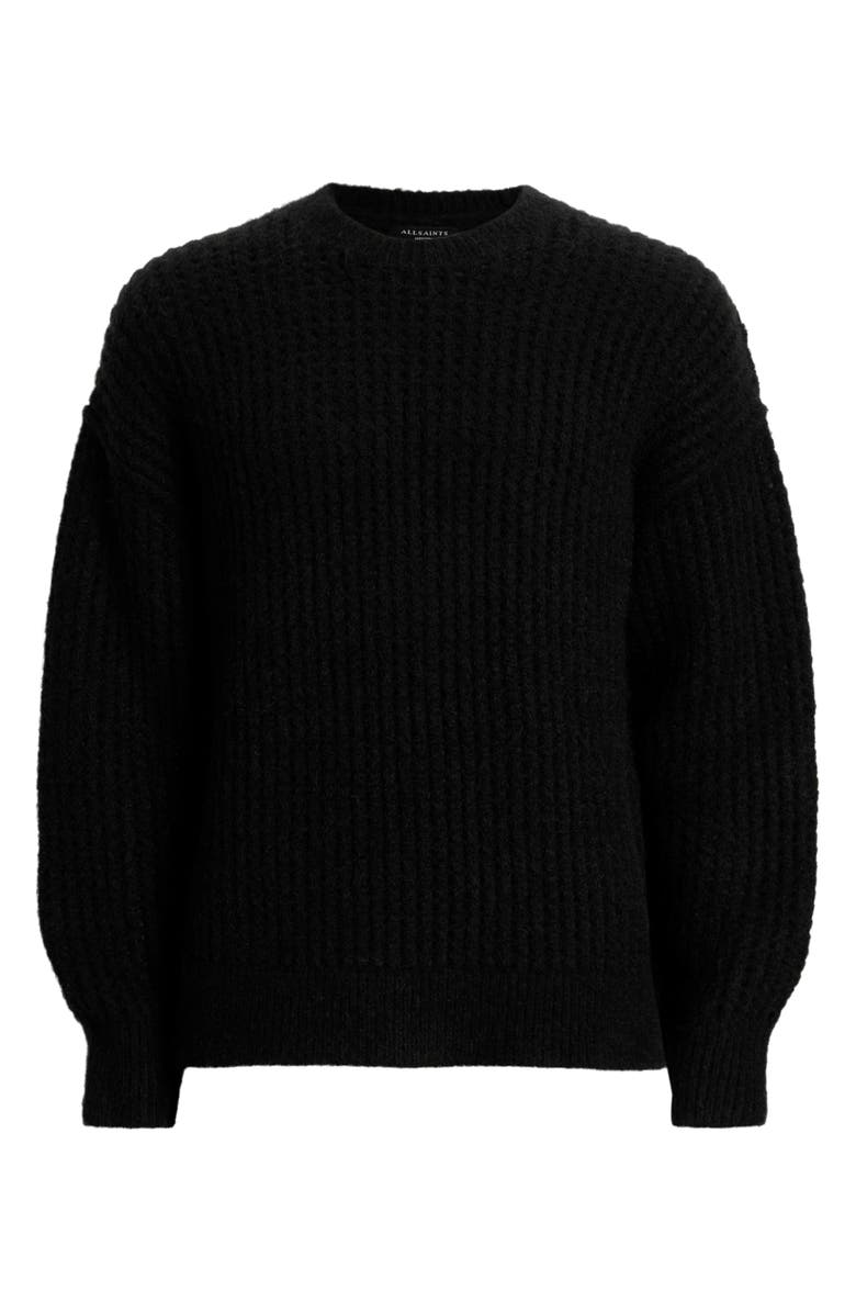 AllSaints Harlen Open Stitch Sweater, Alternate, color, Black