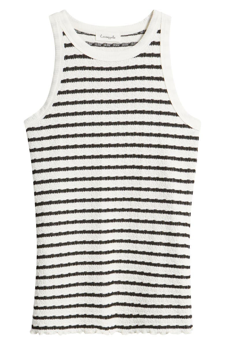 Loveappella Stripe Tank, Alternate, color, Black/ Nat