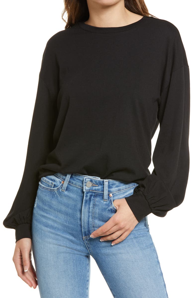 Treasure & Bond Blouson Sleeve Knit Top, Main, color,