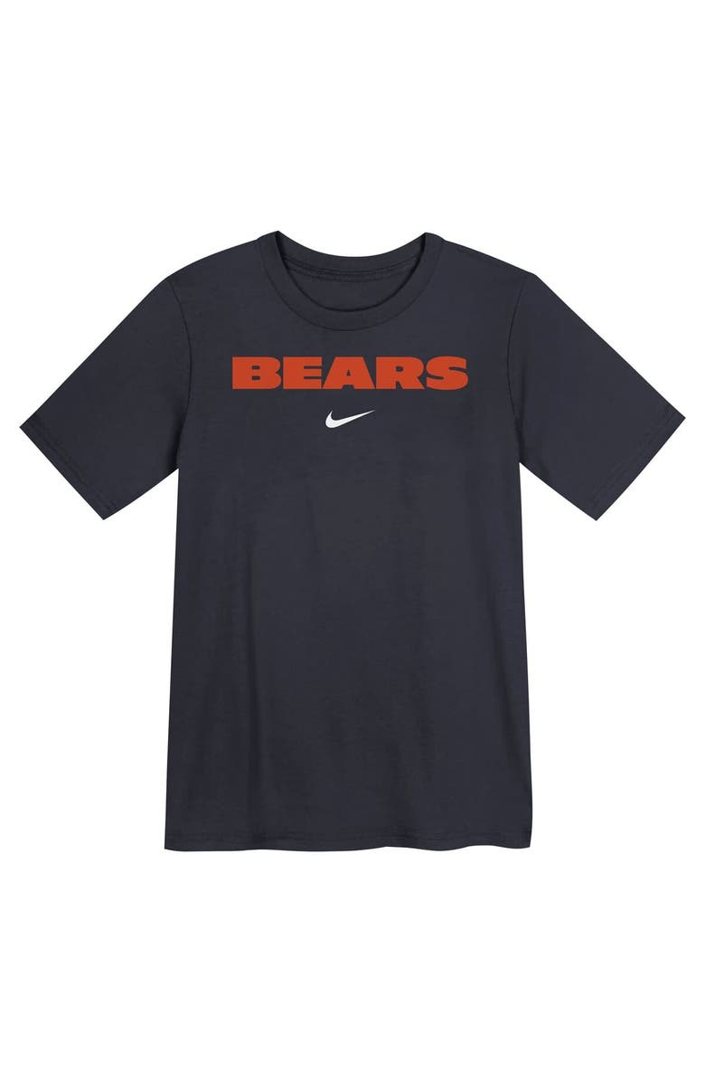 Nike Preschool Nike Navy Chicago Bears Wordmark T-Shirt, Alternate, color, Navy