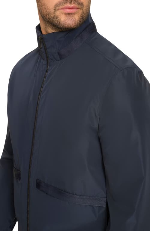 Cole Haan Packable Rain Jacket In Navy