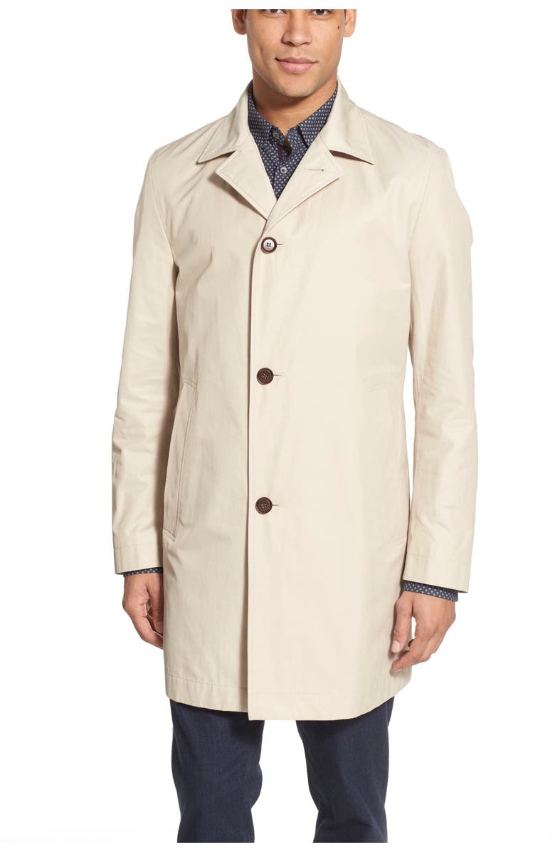 BOSS 'Dais' Trim Fit Cotton Blend Raincoat, Alternate, color, 