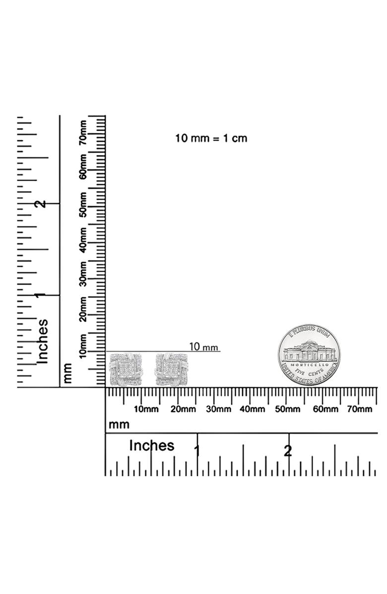 Haus of Brilliance Silver 1/2 Ct Round Diamond Stud Earrings, Alternate, color, White