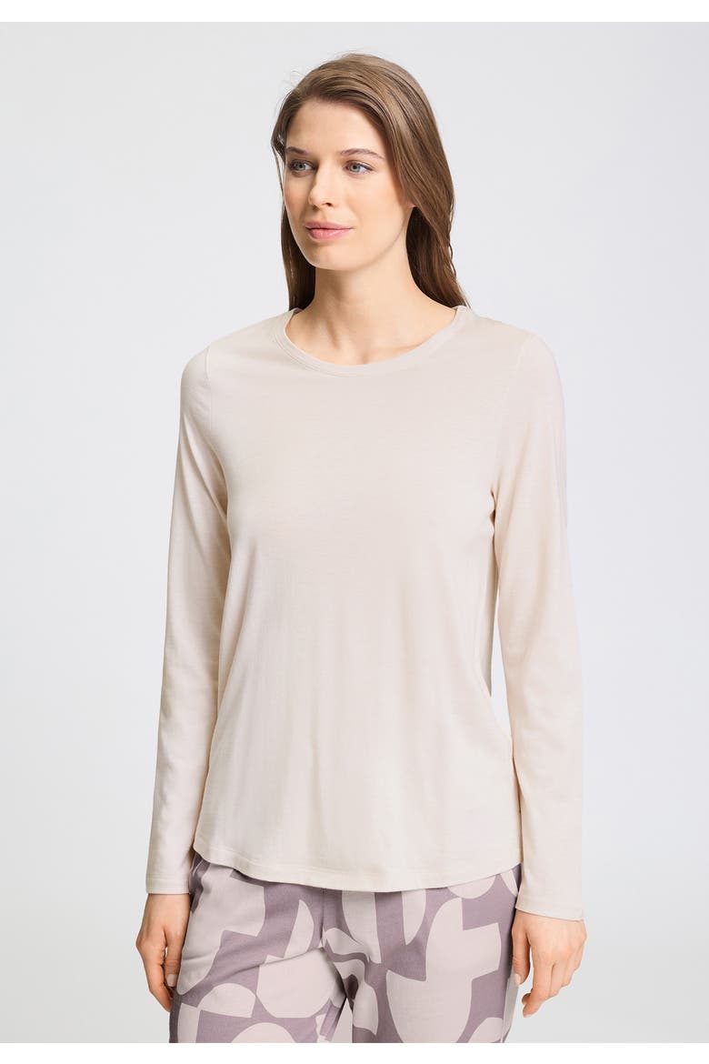 Sleep And Lounge Relaxed Round Neck Top, Alternate, color, Moonlight