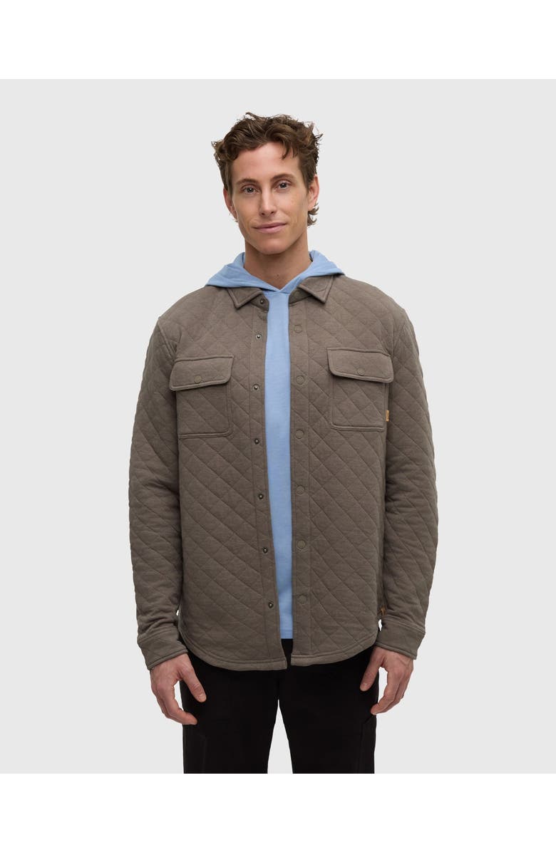 tentree Quilted Colville Shacket, Main, color, Timber Heather