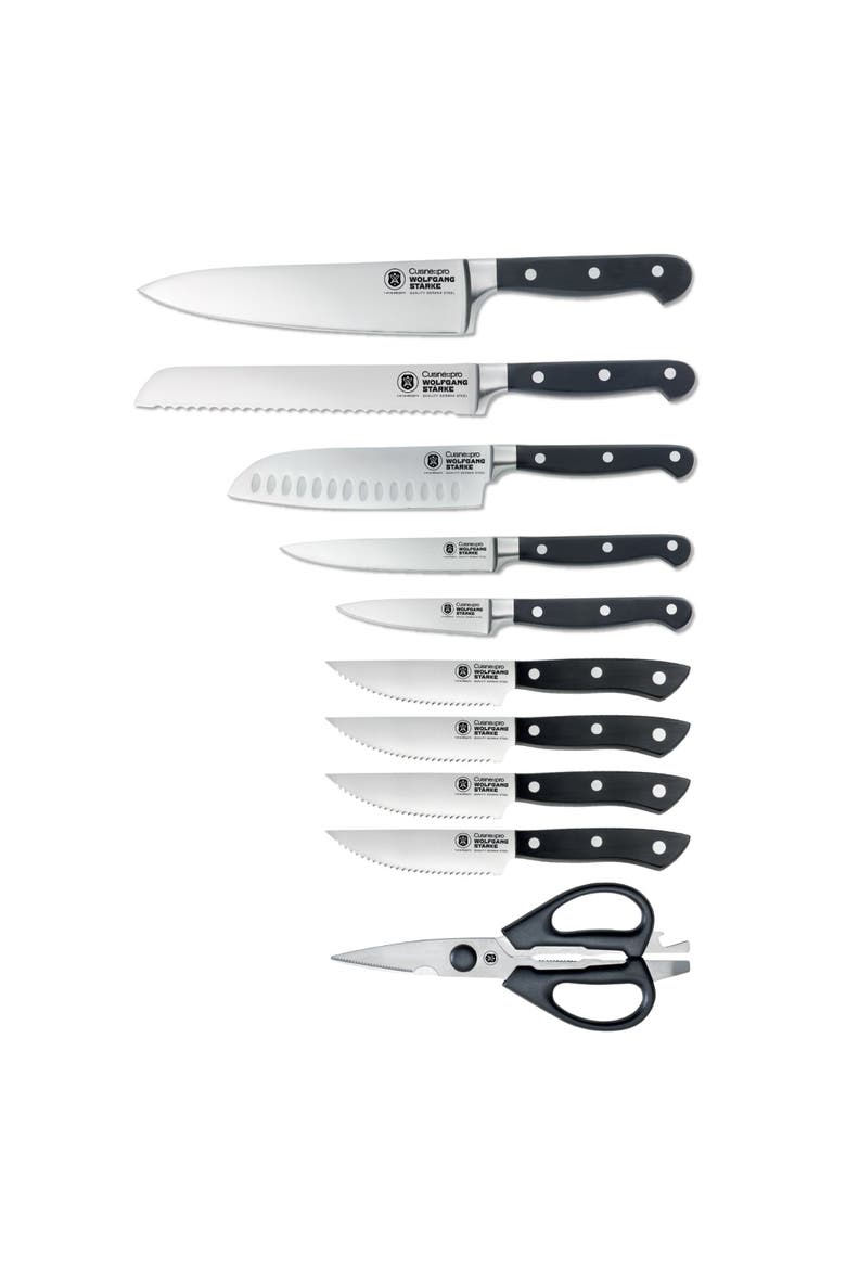 WOLFGANG STARKE Kutchin 11-Piece Knife Block, Alternate, color, Black