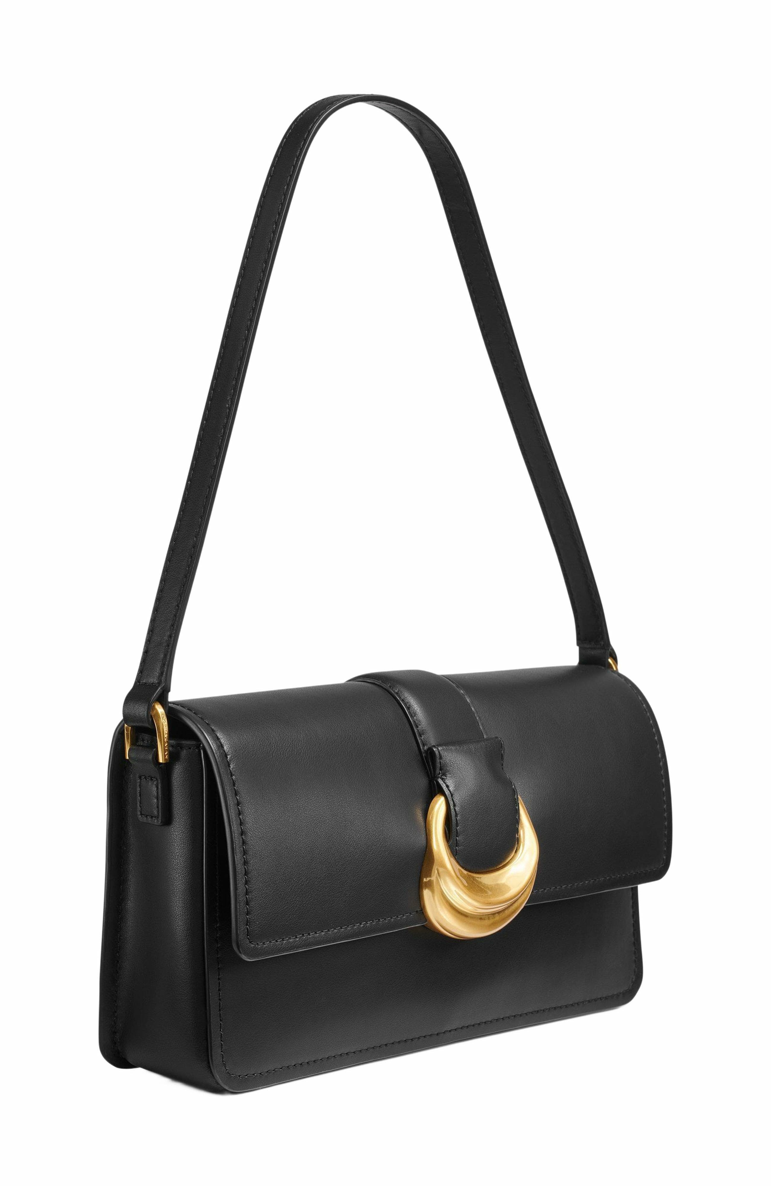 Donna Karan New York Valley Stream Convertible Shoulder, Alternate, color, Black/Gold