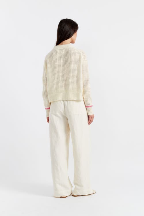Chinti & Parker Penzance Wool Cashmere Cardigan In Cream/multi