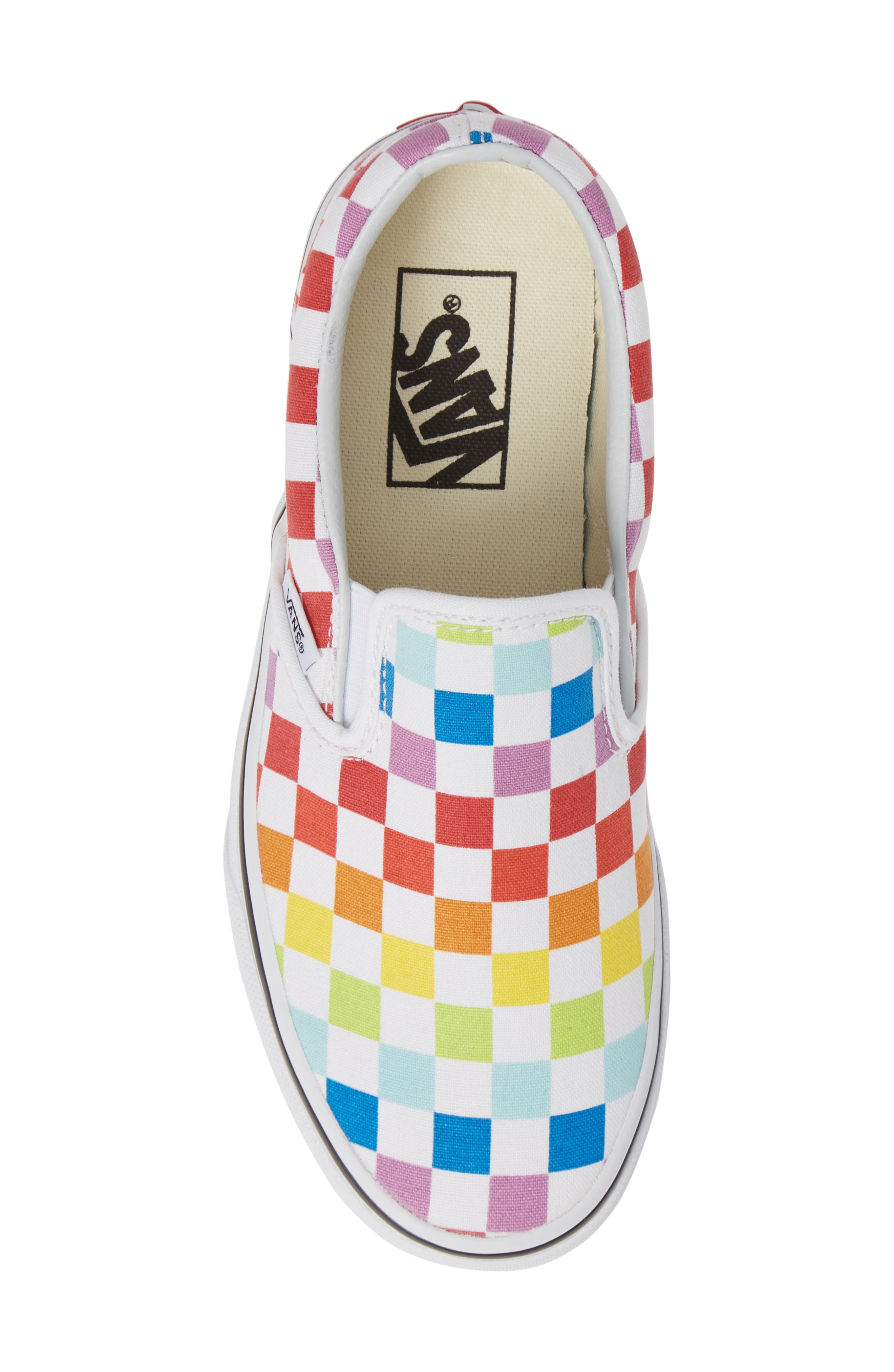 'Classic' Slip-On, Alternate, color, RAINBOW/ TRUE WHITE