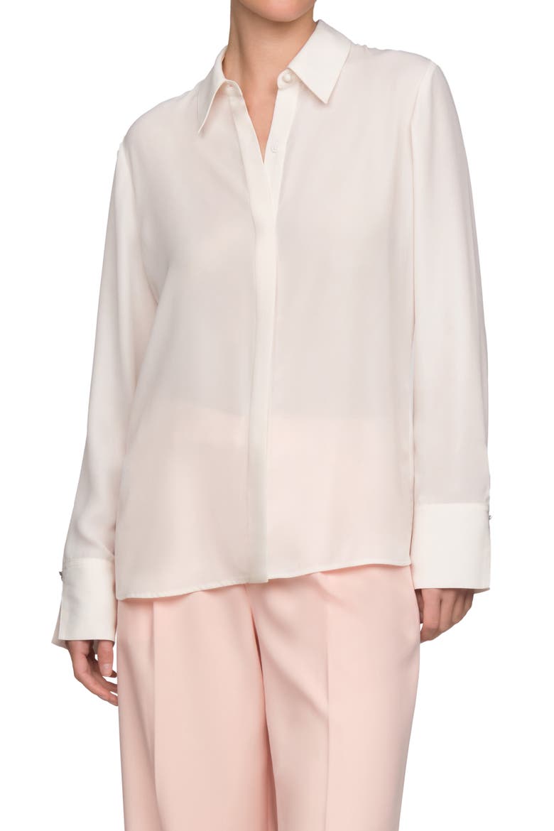 Ellen Oversize Button-Up Shirt, Main, color, GARDENIA