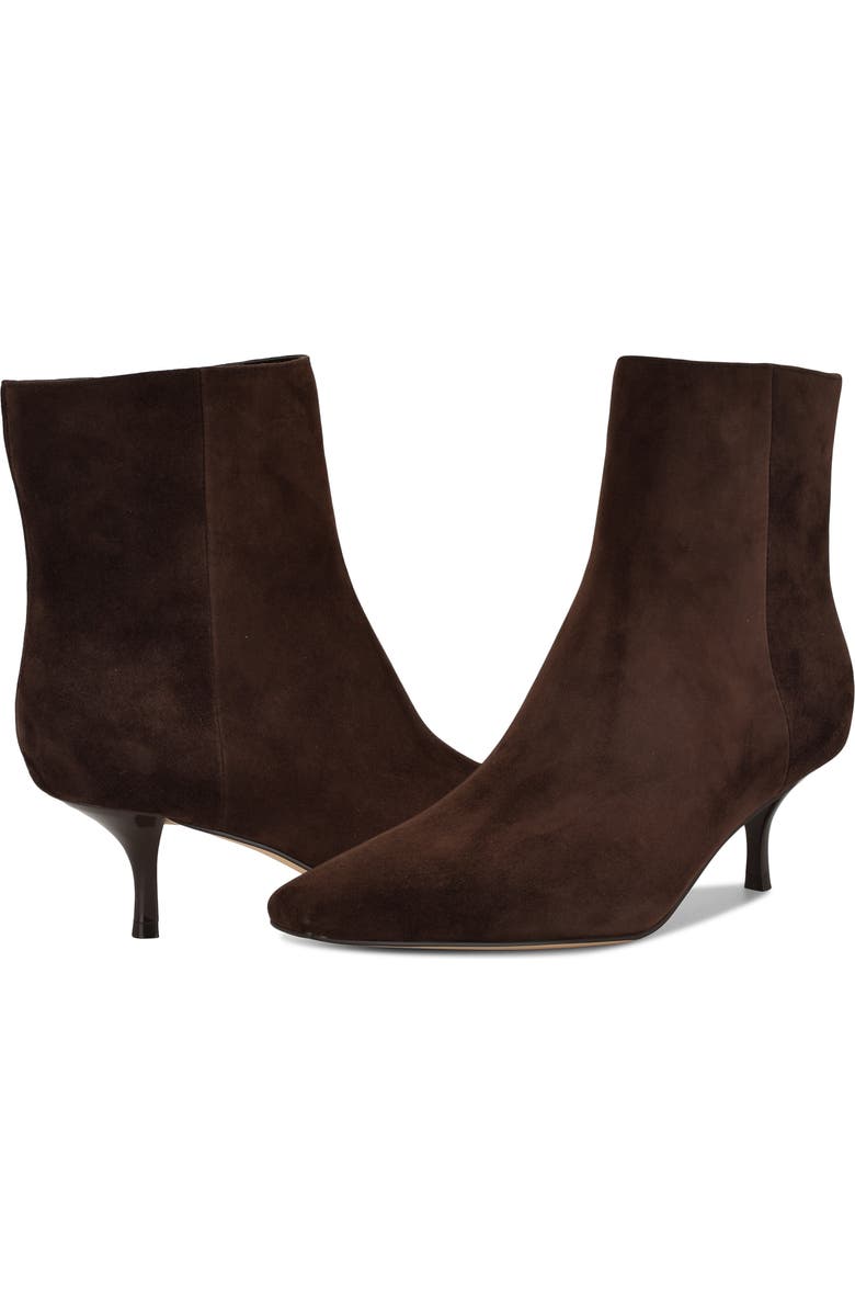 Nine West Hermena Kitten Heel Bootie, Alternate, color, Dark Brown