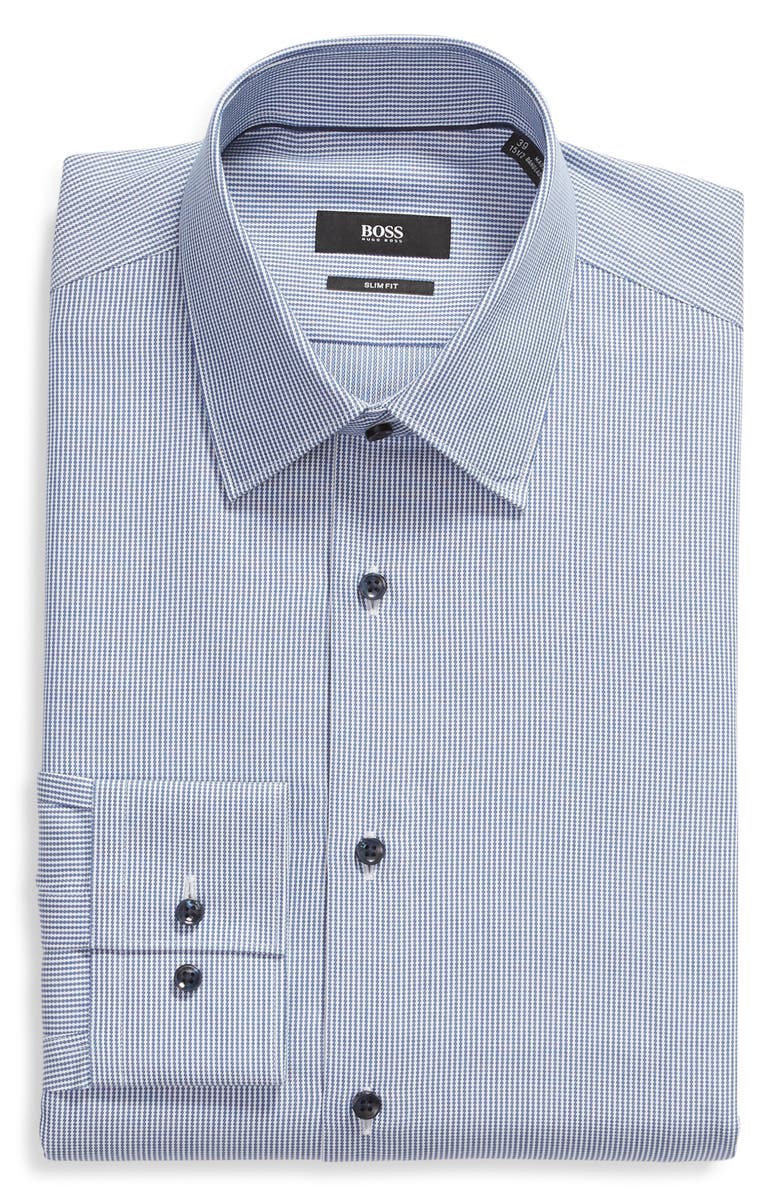 BOSS Slim Fit Stripe Dress Shirt, Alternate, color, 