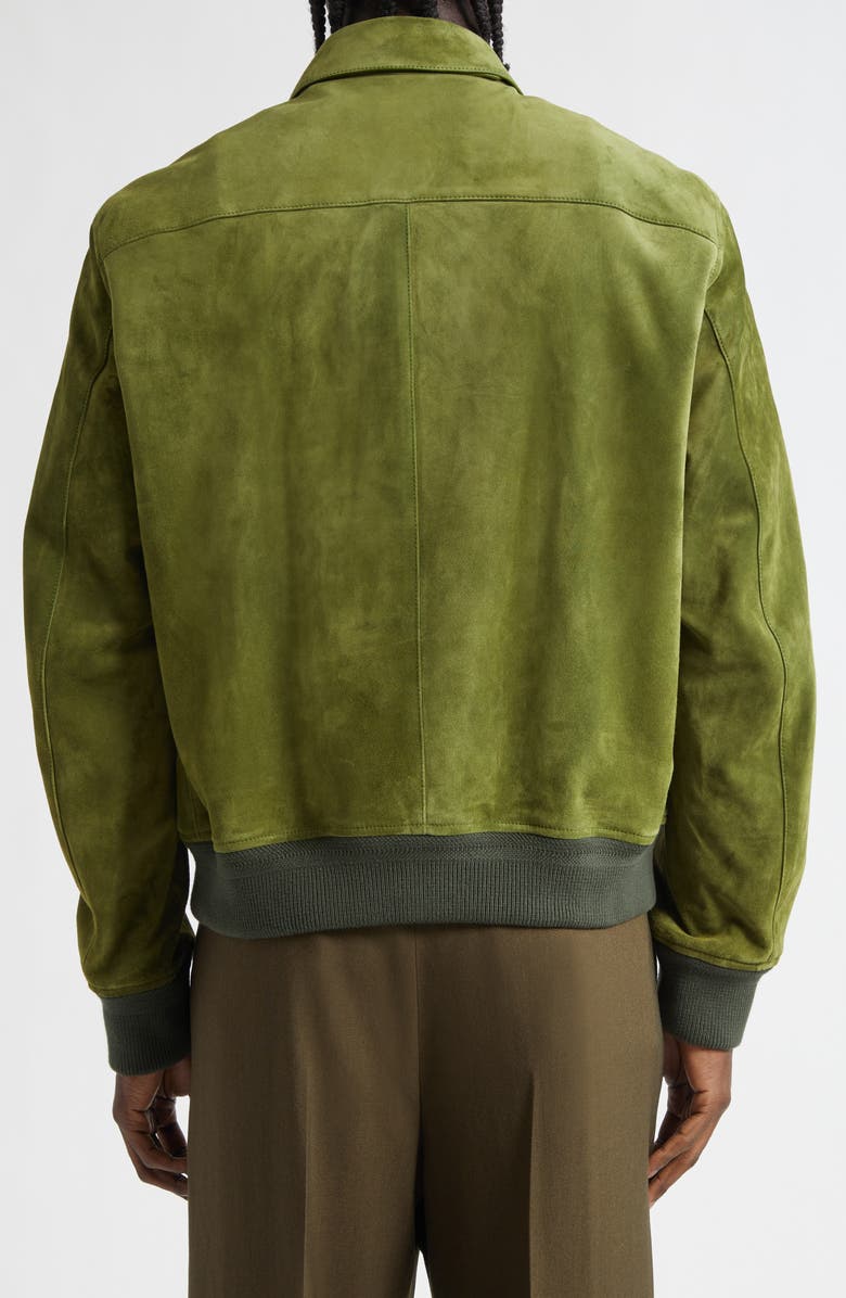 TOM FORD Pleated Wool, Cashmere
Silk Pants, Alternate, color, Green Wood