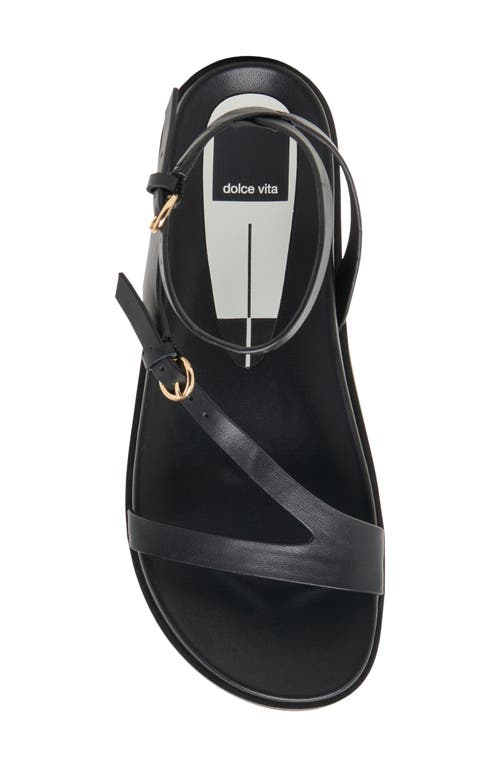 Dolce Vita Darlis Ankle Strap Sandal In Black Leather