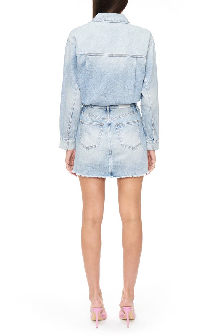 Nina Long Sleeve Denim Shirtdress, Alternate, color, RESERVOIR