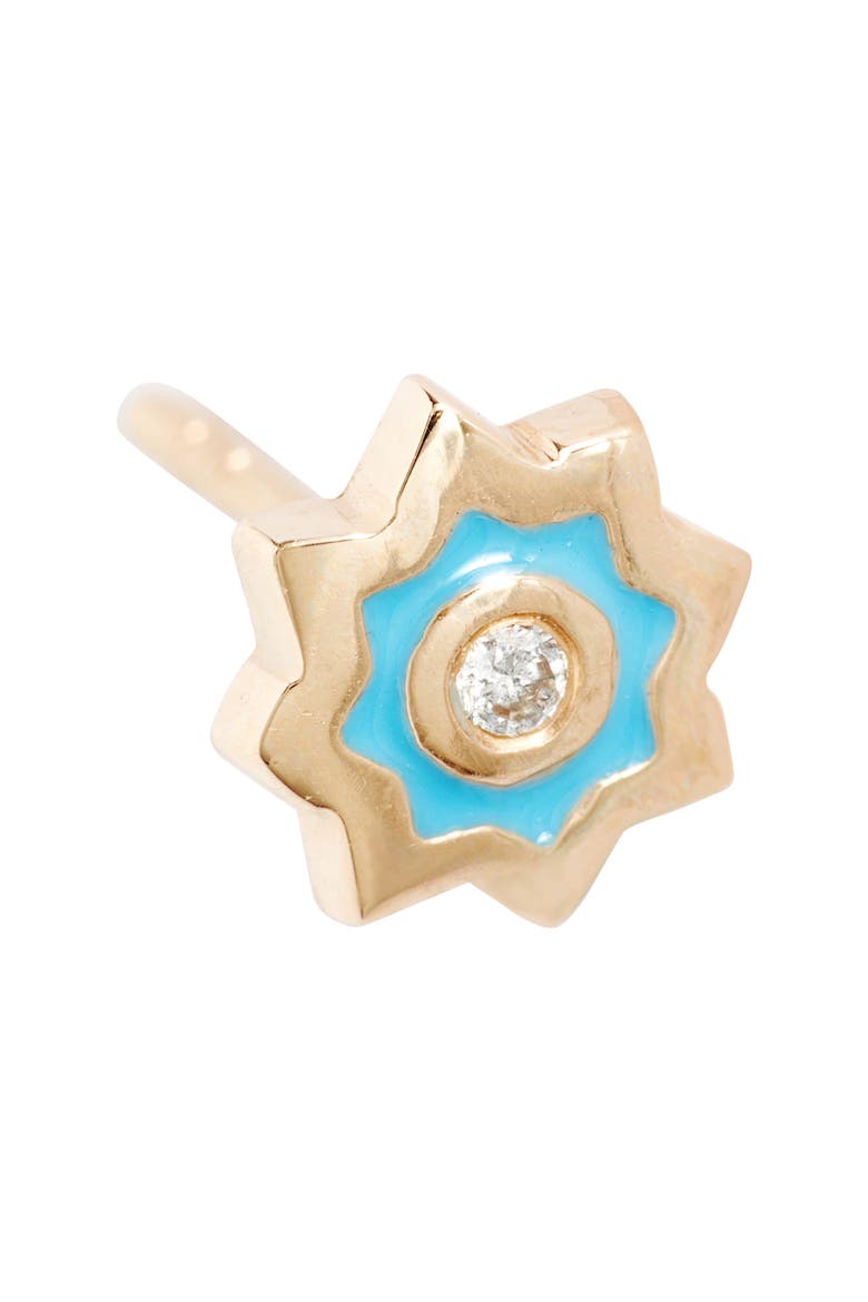 Icon Diamond Stud Earrings, Alternate, color, BLUE