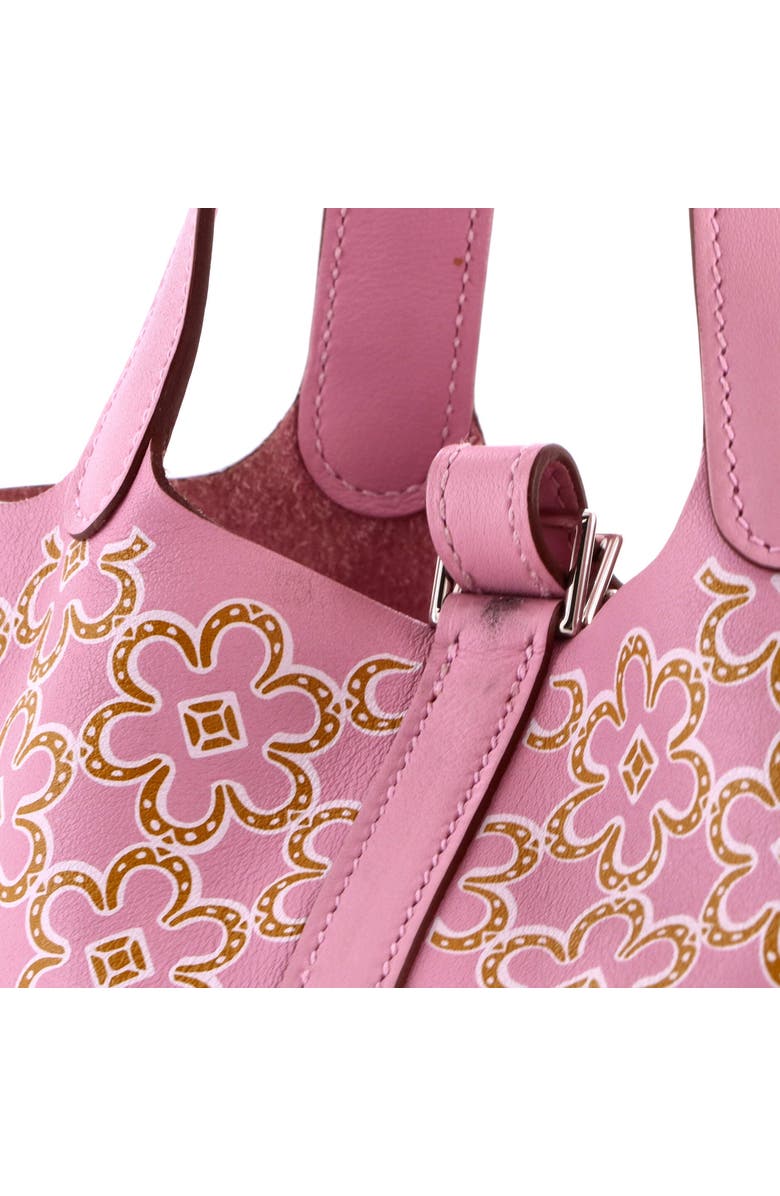 Pre-Owned Hermes Picotin Lock Bag Lucky Daisy Printed Swift Micro, Alternate, color, Mauve Sylvestre