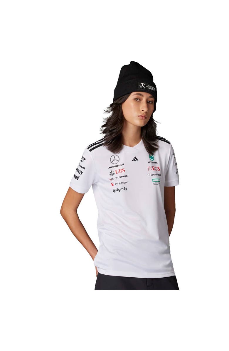adidas Women's adidas White Mercedes-AMG Petronas F1 Team Driver Wear Replica Jersey, Main, color, 