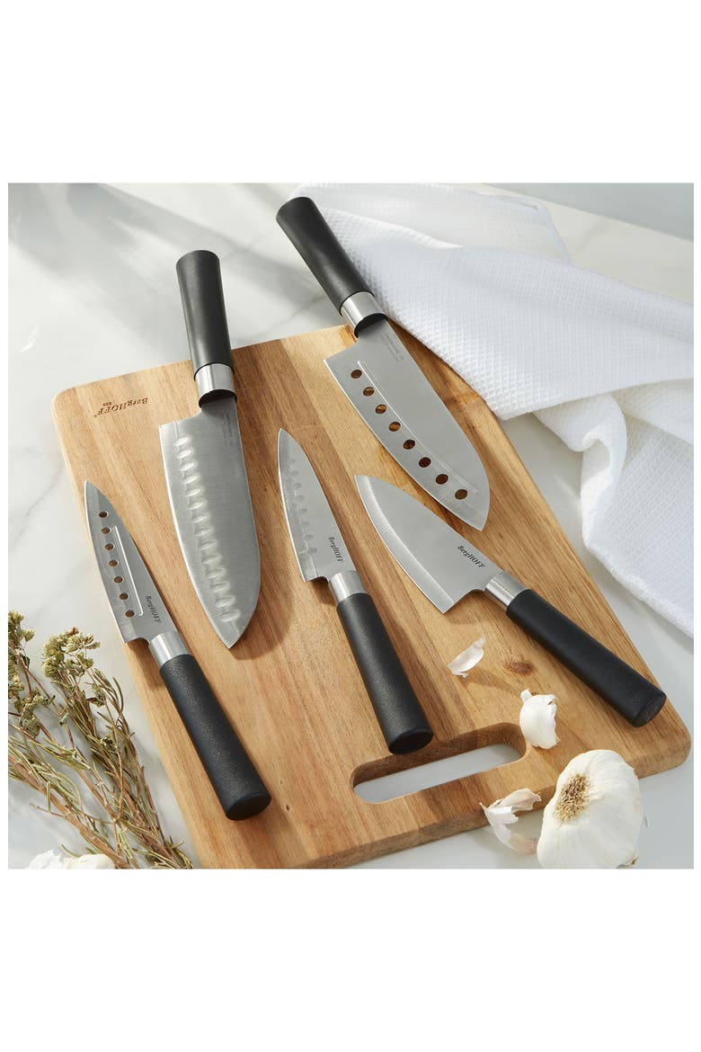 DiNA Codon 5-Piece Santoku Knife Set, Alternate, color, BLACK