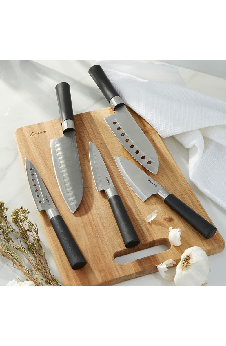 BergHOFF DiNA Codon 5-Piece Santoku Knife Set, Alternate, color, Black