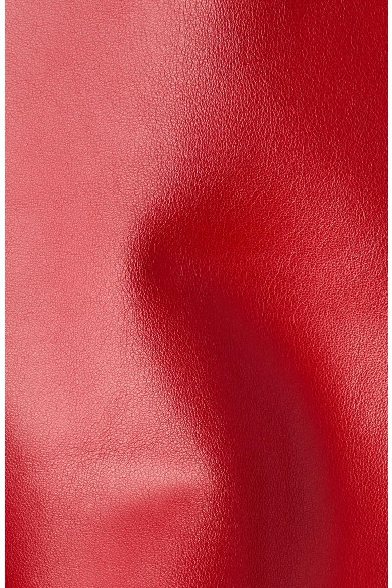 Big Collar Leather Jacket, Alternate, color, 6400 RED