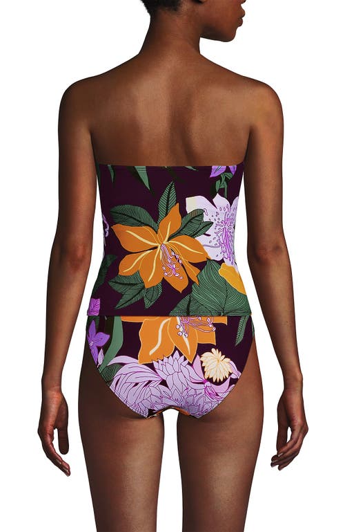 LANDS' END LANDS' END SLENDER BANDEAU U-WIRE TANKINI SWIMSUIT TOP