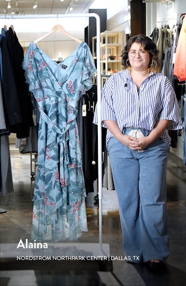 City Chic Floral Print Faux Wrap Dress Nordstromrack