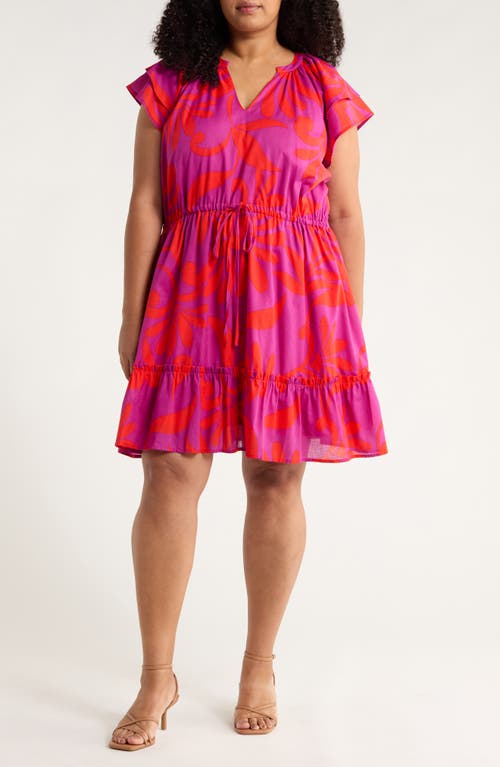 SUGARLIPS Arona Floral Baden Cotton Dress in Purple-Multi  product