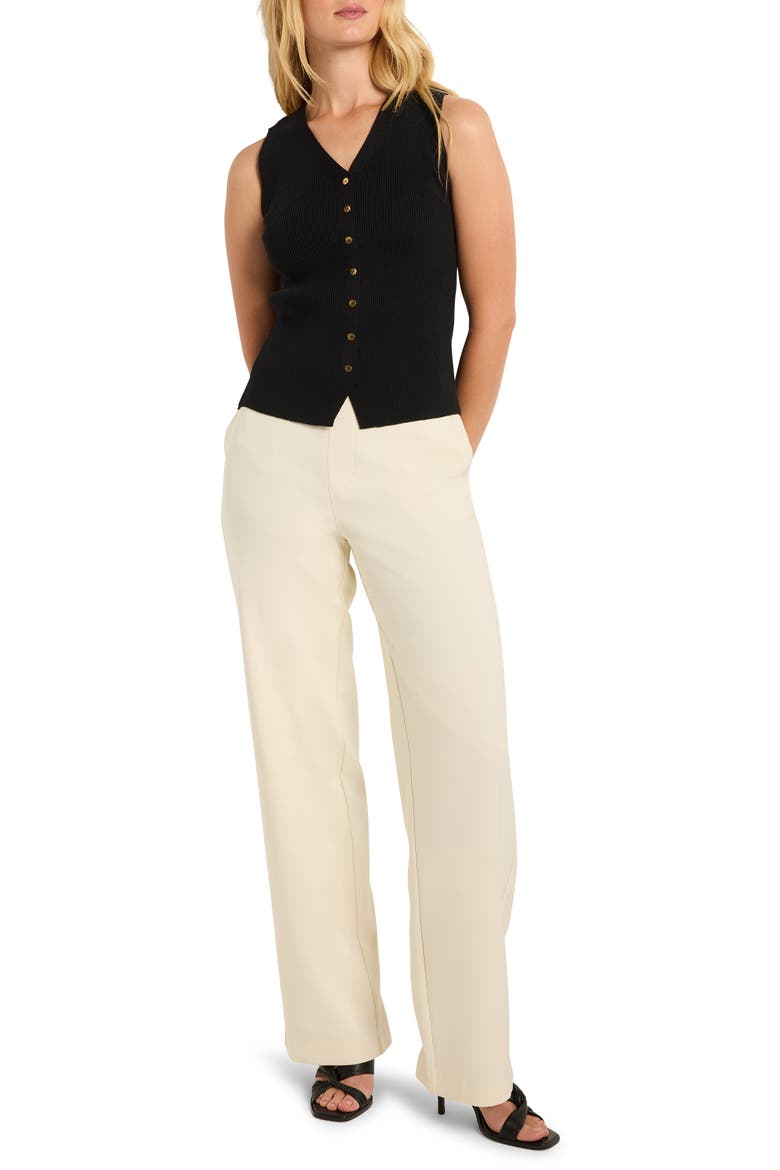 Rib Sweater Vest, Alternate, color, BLACK ONYX