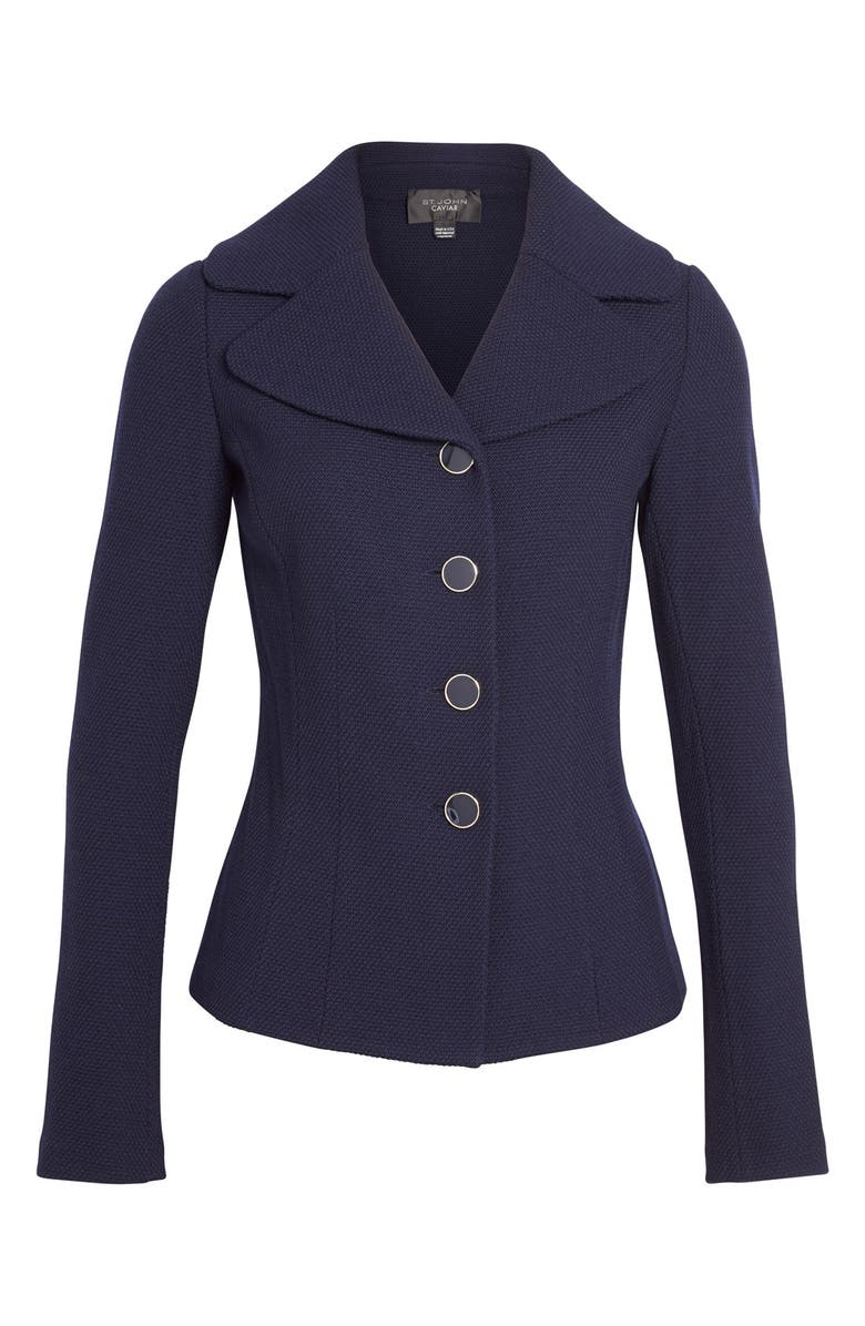 St. John Collection Micro Bouclé Knit Jacket, Alternate, color, 