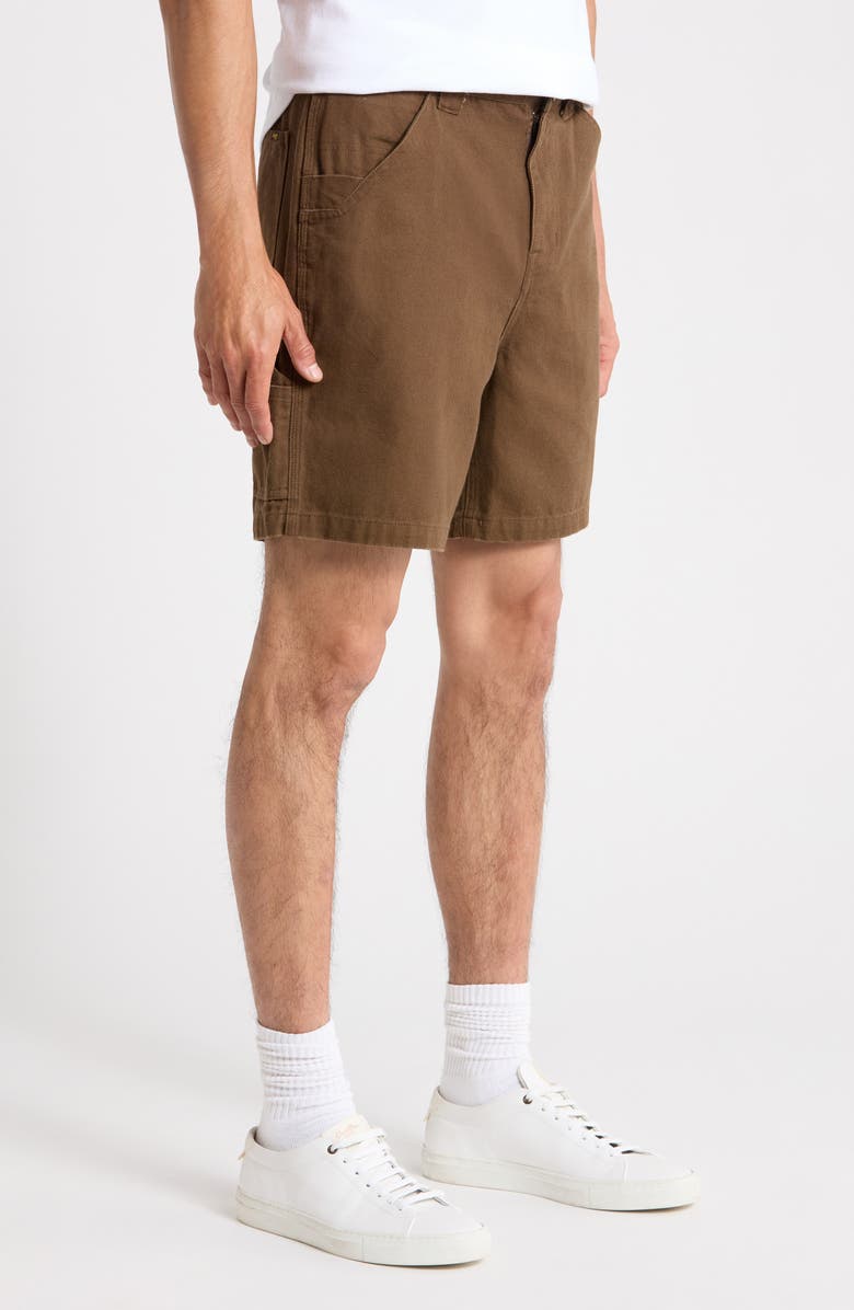 Seager Co Bison Flat Front Canvas Shorts, Alternate, color, Tobaccos