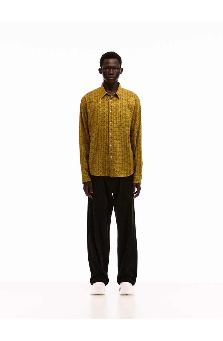 vowels Floral Dobby Shirt, Alternate, color, Green