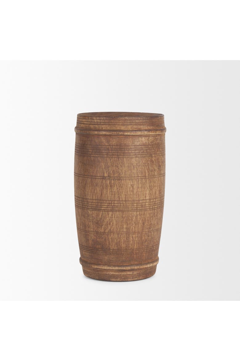 Porta Reclaimed Wooden Pot, Alternate, color, Brown