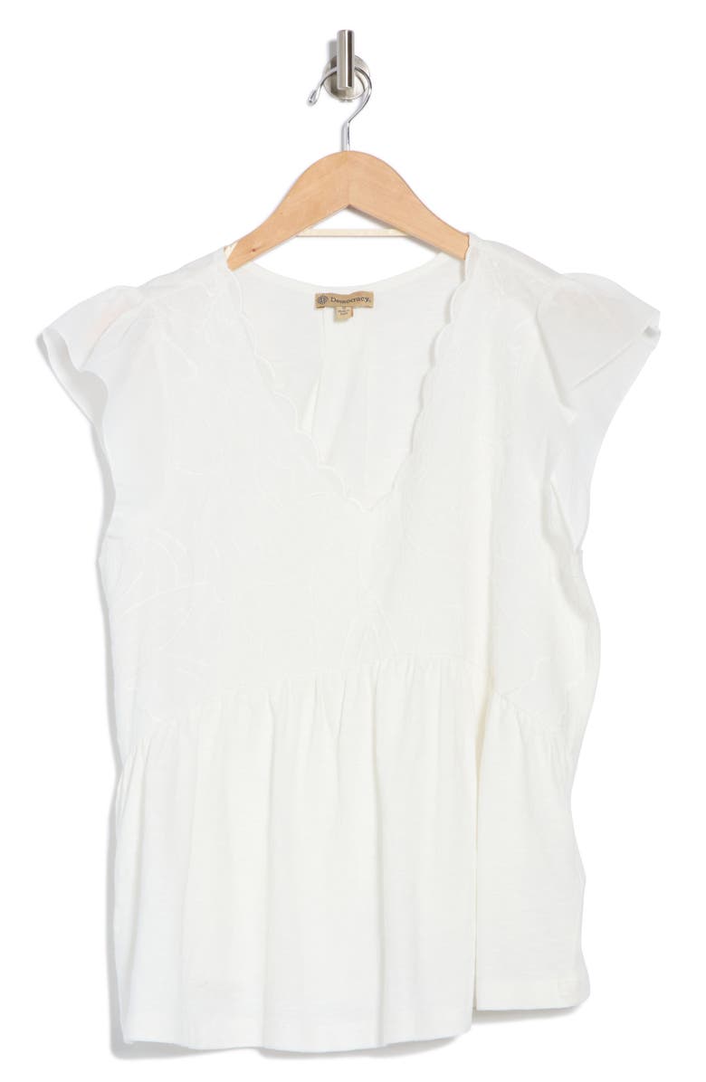 Democracy Embroidered Peplum Top, Alternate, color,